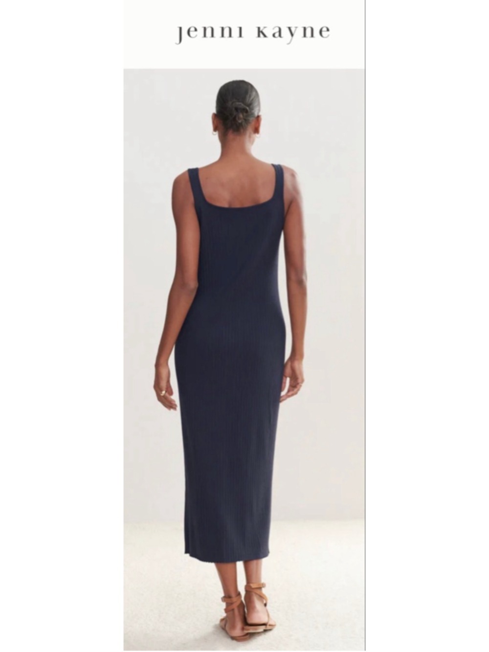 NWT Jenni Kayne Rib Tank Maxi Dress Dark Navy M - Picture 4 of 10